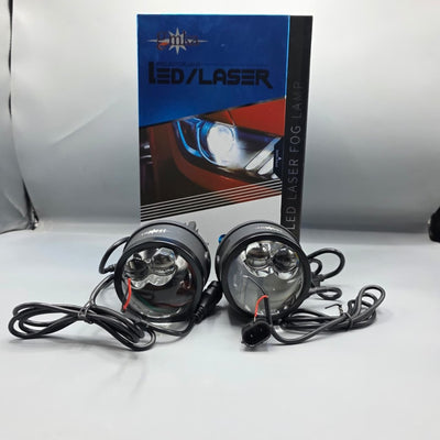 2 Pcs Ser Universal GMKA Led Laser Bumper Projector Lens in Dual Color With High Low Function