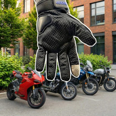 Summer Gloves Motorbike Gloves Touch Screen Function Full Finger Gloves (Blue)