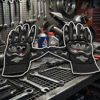 Summer Gloves  BSDDP Motorbike Gloves Touch Screen Function Full Finger Gloves (Black)