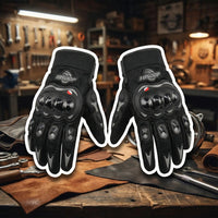 Summer Gloves  BSDDP Motorbike Gloves Touch Screen Function Full Finger Gloves (Black)