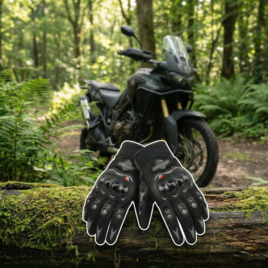 Summer Gloves  BSDDP Motorbike Gloves Touch Screen Function Full Finger Gloves (Black)