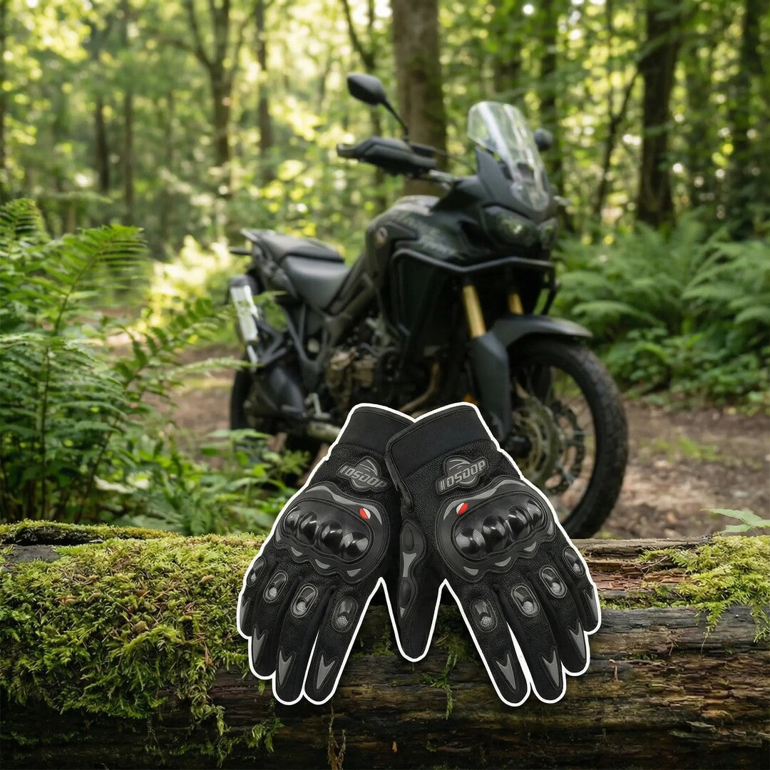 Summer Gloves  BSDDP Motorbike Gloves Touch Screen Function Full Finger Gloves (Black)