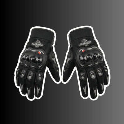 Summer Gloves  BSDDP Motorbike Gloves Touch Screen Function Full Finger Gloves (Black)