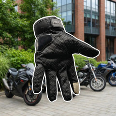 Summer Gloves  BSDDP Motorbike Gloves Touch Screen Function Full Finger Gloves (Black)