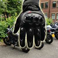 Summer Gloves  BSDDP Motorbike Gloves Touch Screen Function Full Finger Gloves (Black)