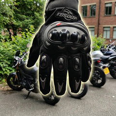 Summer Gloves  BSDDP Motorbike Gloves Touch Screen Function Full Finger Gloves (Black)