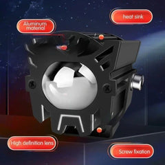 1 Pc HJG Transformer Style Fog Light With Dual Color And Devil Eye Function