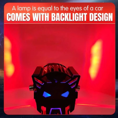 1 Pc HJG Transformer Style Fog Light With Dual Color And Devil Eye Function