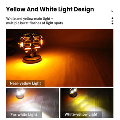 2 Pcs Set MOTO LED Premium Series 2 Lens Led Light With DRL And On/Off Relay Wiring For Motorcycle And Cars