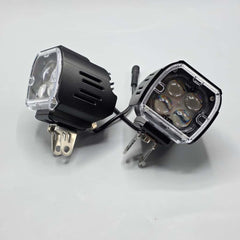 2 Pcs Set MOTO LED Premium Series 4 Lens Led Light With DRL And On/Off Relay Wiring For Motorcycle And Cars
