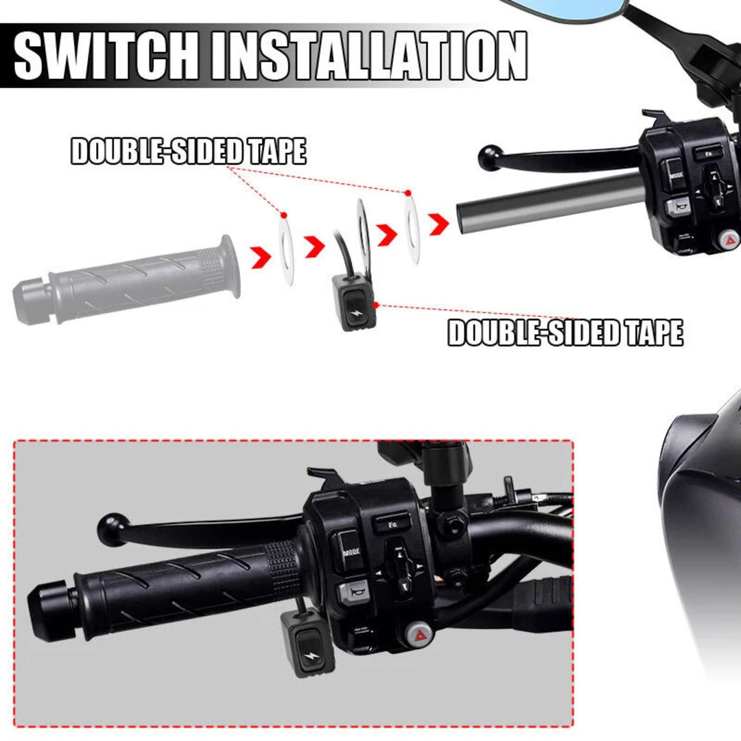 2 Pcs Set MOTO LED Premium Series Quad Lens Led Light With DRL And On/Off Relay Wiring For Motorcycle And Cars