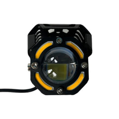 2 Pcs Set MOTO LED Premium Series Single Lens Led Light With DRL And On/Off Relay Wiring For Motorcycle And Cars