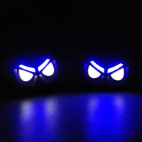 2 Pcs Set Motorbike Devil Eye Style LED Turn Signal Indicators (White/Yellow)