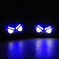 2 Pcs Set Motorbike Devil Eye Style LED Turn Signal Indicators (White/Yellow)