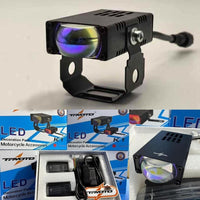 2 Pcs Set TFMOTO Ultra Slim High Power Devil Eye 30W Landscape Style Grill LED Fog Light for Car