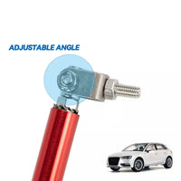 2 Pcs Set Universal Adjustable Red Bumper Splitter Lip Spoiler Support Canard Rod For Cars (Large)