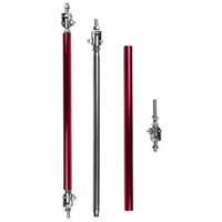 2 Pcs Set Universal Adjustable Red Bumper Splitter Lip Spoiler Support Canard Rod For Cars (Large)