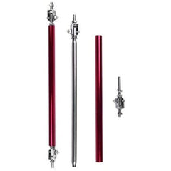 2 Pcs Set Universal Adjustable Red Bumper Splitter Lip Spoiler Support Canard Rod For Cars (Large)