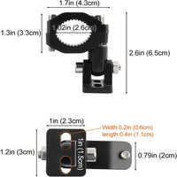 2 Pcs Set Universal Bike LED Clamps Mounting Bracket Lights Extension Mount For Bike