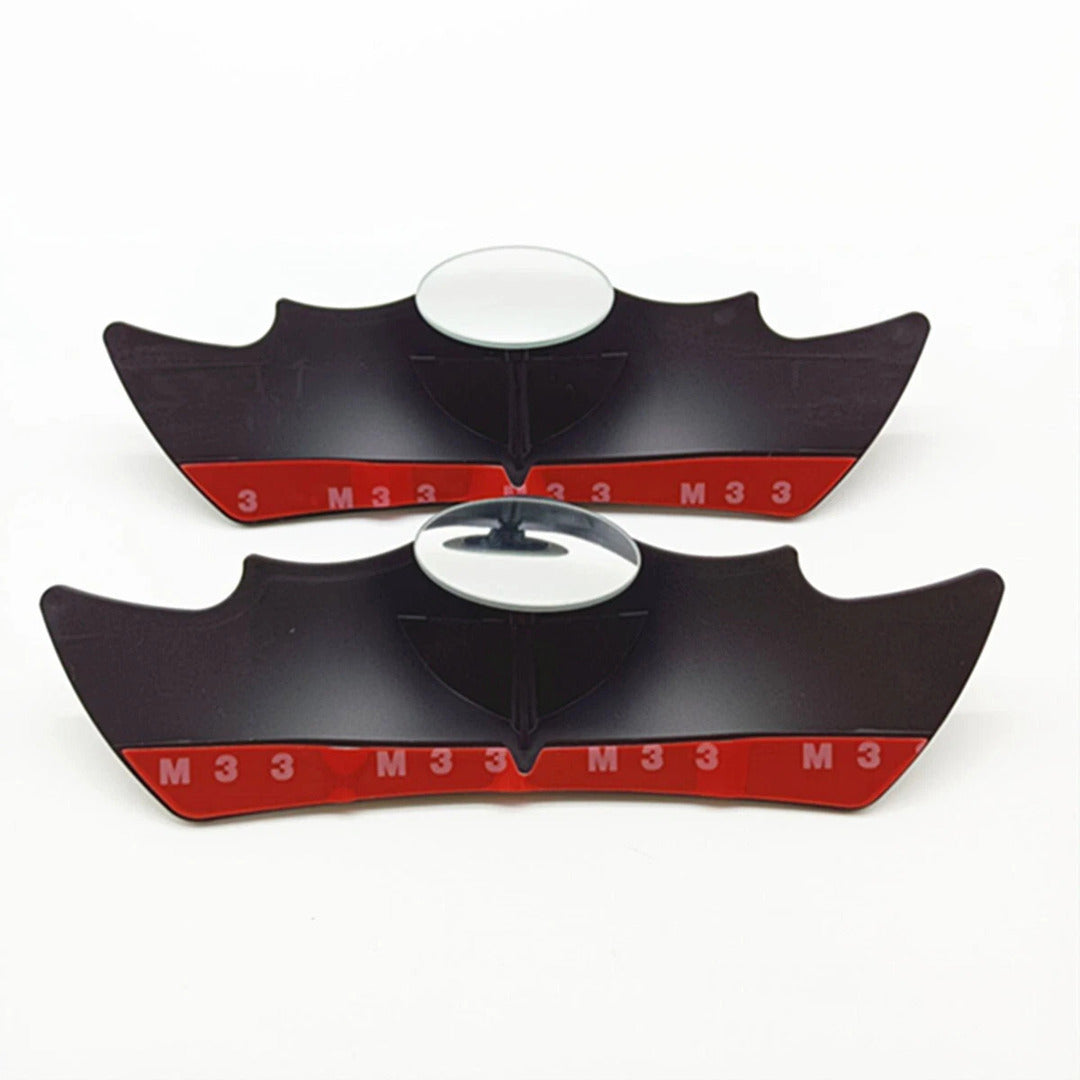 2 Pcs Set Universal Car 360 Adjustable Rear View Blind Spot Mirror Batman Style For Car
