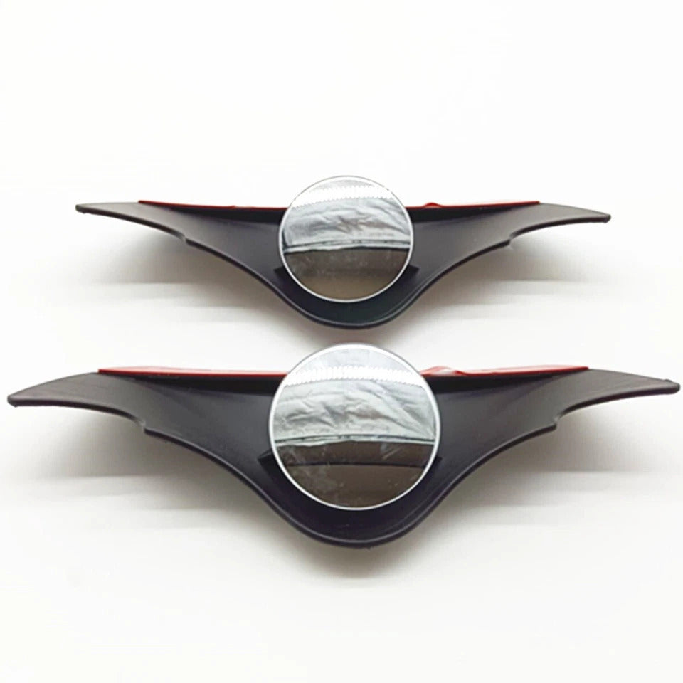 2 Pcs Set Universal Car 360 Adjustable Rear View Blind Spot Mirror Batman Style For Car