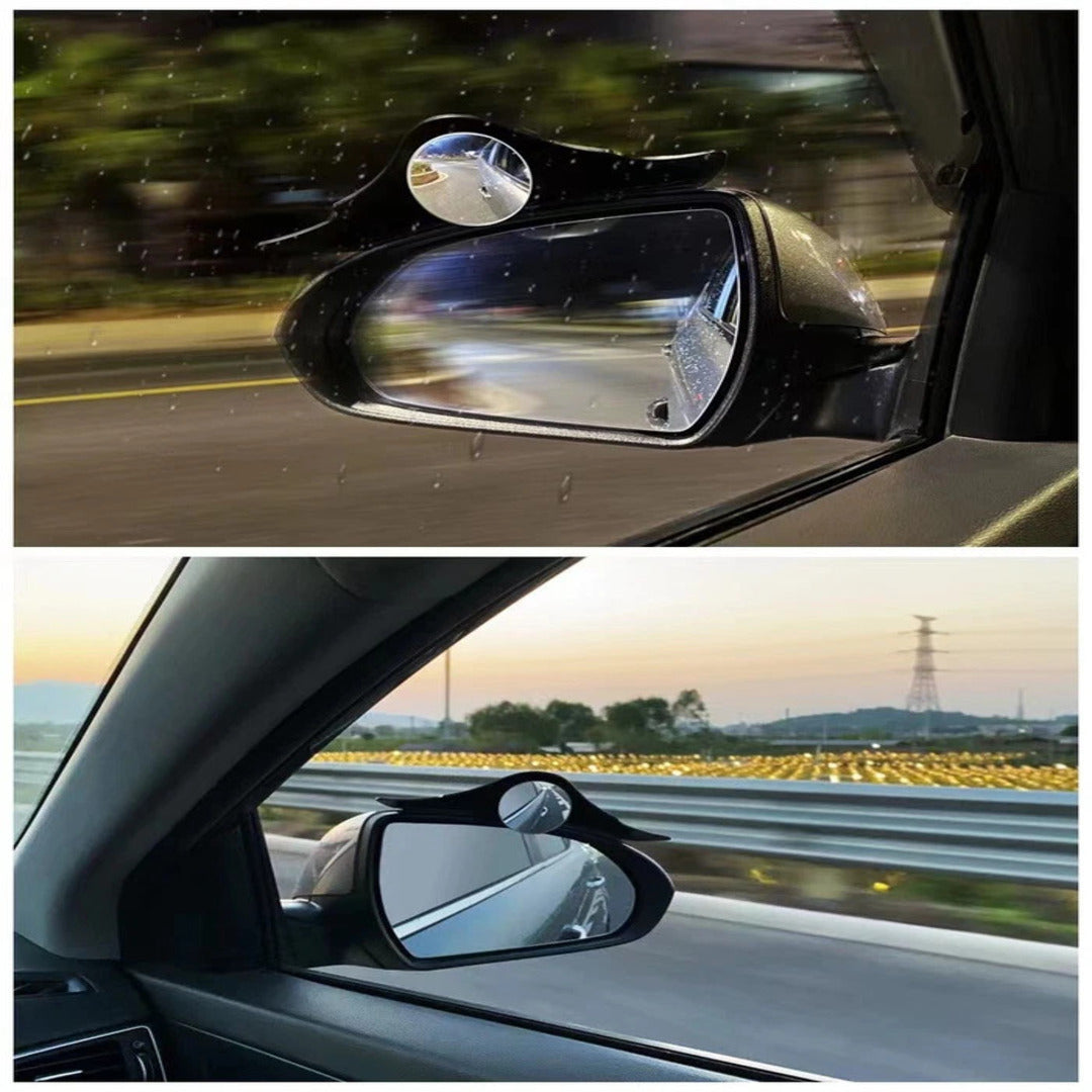 2 Pcs Set Universal Car 360 Adjustable Rear View Blind Spot Mirror Batman Style For Car