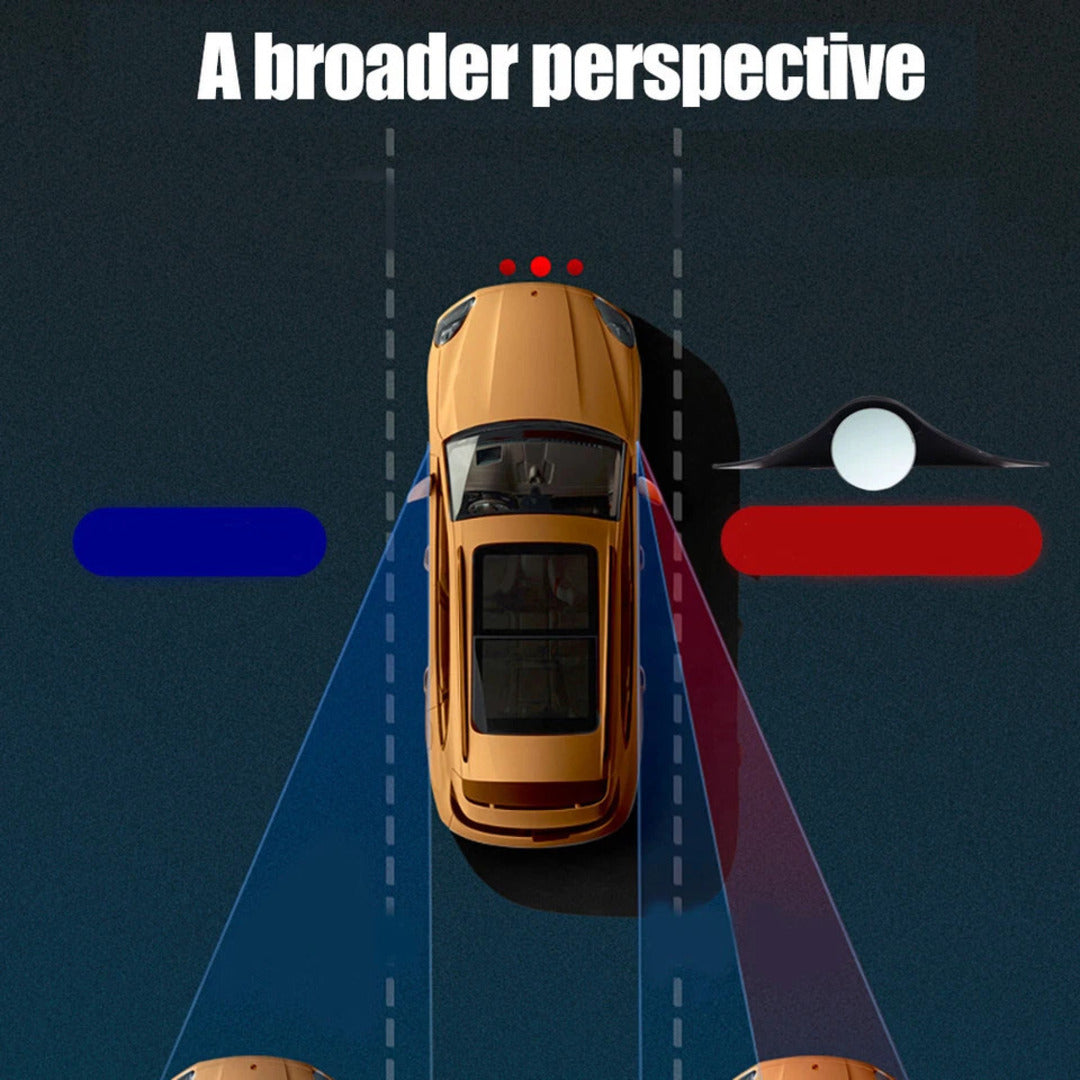 2 Pcs Set Universal Car 360 Adjustable Rear View Blind Spot Mirror Batman Style For Car