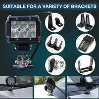 2 Pcs Set Universal Car Light Bar Bonnet Bracket Stainless Steel Mounting Bracket Holder Stand Adjustable