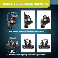 2 Pcs Set Universal Car Light Bar Bonnet Bracket Stainless Steel Mounting Bracket Holder Stand Adjustable