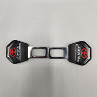 2 Pcs Set Universal Car Toyota Custom Seat Belt Warning Canceler Clips in Carbon Fiber