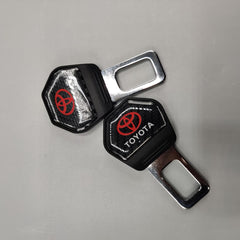 2 Pcs Set Universal Car Toyota Custom Seat Belt Warning Canceler Clips in Carbon Fiber