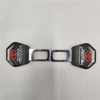 2 Pcs Set Universal Car Toyota Custom Seat Belt Warning Canceler Clips in Carbon Fiber