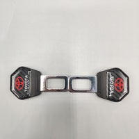 2 Pcs Set Universal Car Toyota Custom Seat Belt Warning Canceler Clips in Carbon Fiber