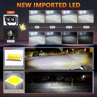 2 Pcs Set Universal 2 SMD Economy Series Fog Light Dual Color With Devil Eye Function in Metal Body