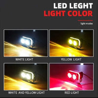 2 Pcs Set Universal 2 SMD Economy Series Fog Light Dual Color With Devil Eye Function in Metal Body