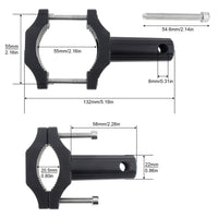 2 Pcs Set Universal HJG Bike LED Clamps Shocks Mounting Bracket Lights Extension Mount