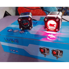 2 Pcs Set Universal HJG Single SMD Economy Series Fog Light Dual Color With Devil Eye Function in Metal Body