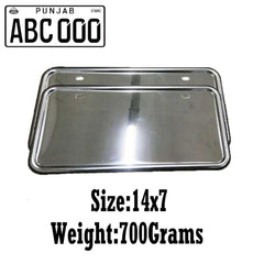 2 Pcs Set Universal Stainless Steel Metal Number Plate (Large)