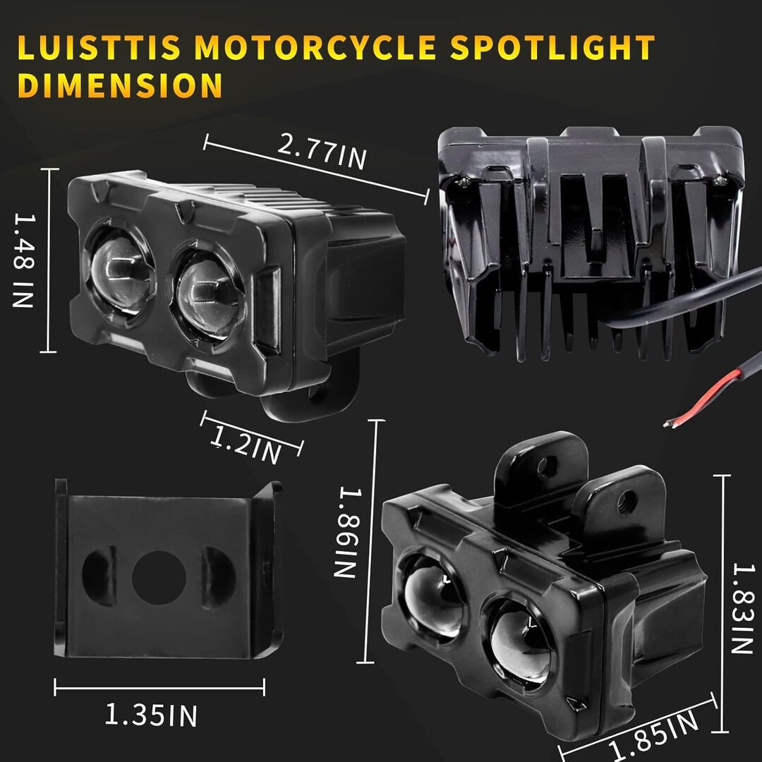 2 SMD Metal Body Bar Fog Light For Universal Bikes & Cars 1 Pcs