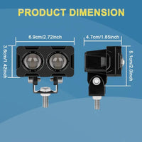 1 Pc Economy Series 2 SMD Metal Body Bar Fog Light For Universal Bikes & Cars