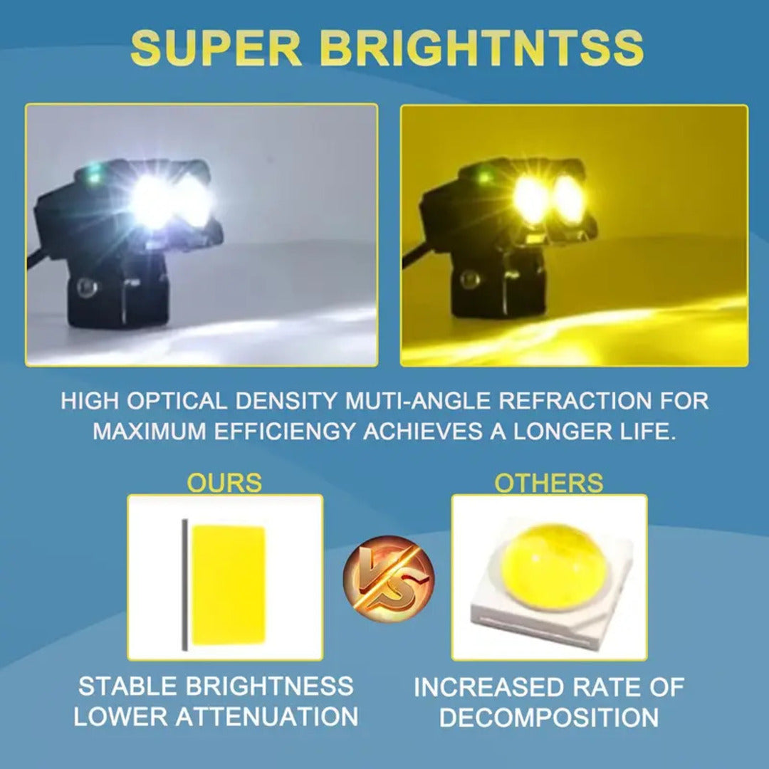 2 SMD Metal Body Bar Fog Light For Universal Bikes & Cars 1 Pcs