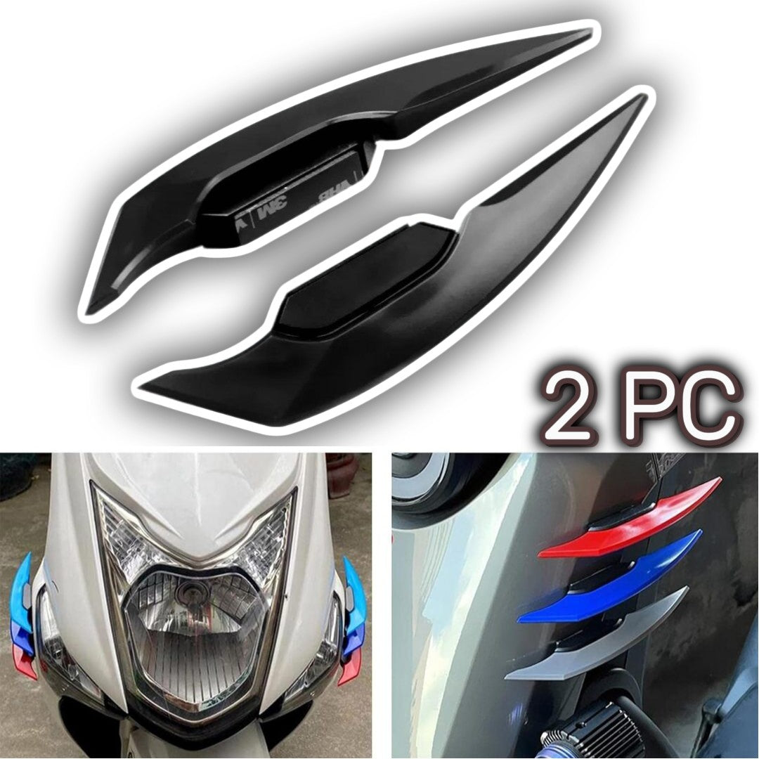 2 Pc Set Universal Motorcycle Winglet Aerodynamic Spoiler Wing with Adhesive Motorbike Decoration Equipment