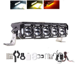 1 Pc MOTO LED Premium Series 6 Lens Led Light With DRL And On/Off Relay Wiring For Motorcycle And Cars