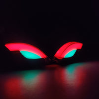 2 Pcs Set Motorbike Lava Eye Style LED Turn Signal Indicators (Red/Yellow)