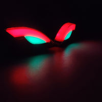 2 Pcs Set Motorbike Lava Eye Style LED Turn Signal Indicators (Red/Yellow)