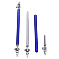 2 Pcs Set Universal Adjustable Blue Bumper Splitter Lip Spoiler Support Canard Rod For Cars (Large)