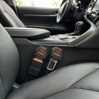 2 Pcs Set Universal Car Toyota Custom Seat Belt Warning Canceler Clips in Carbon Fiber