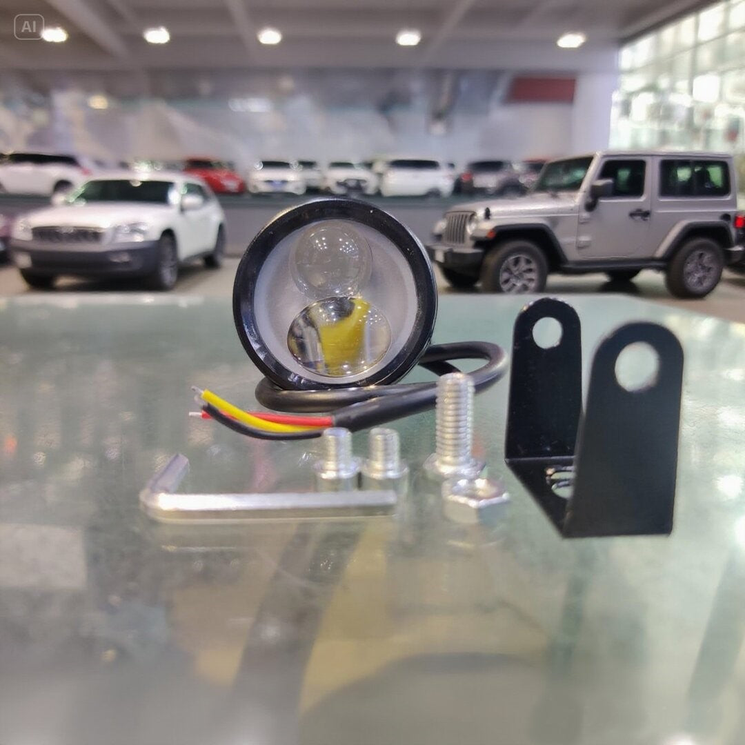 1 Pc Universal HJG Mini Projector Fog Light S80 Lite With Dual Color White/Yellow