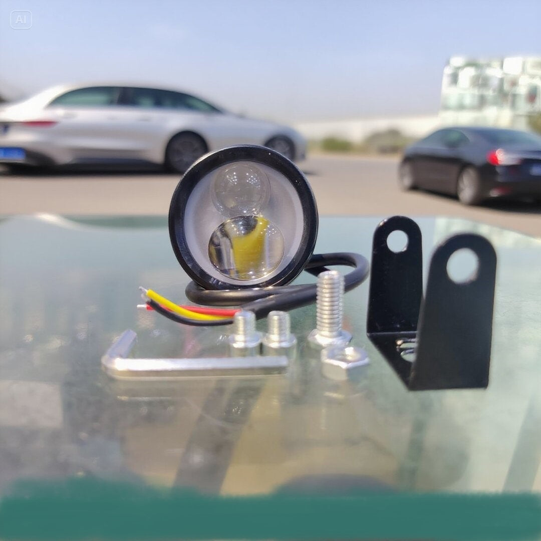 1 Pc Universal HJG Mini Projector Fog Light S80 Lite With Dual Color White/Yellow