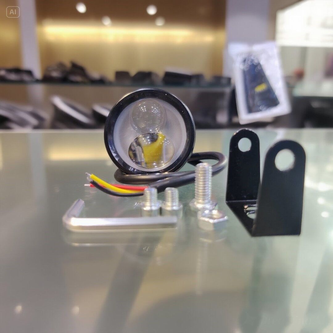 1 Pc Universal HJG Mini Projector Fog Light S80 Lite With Dual Color White/Yellow